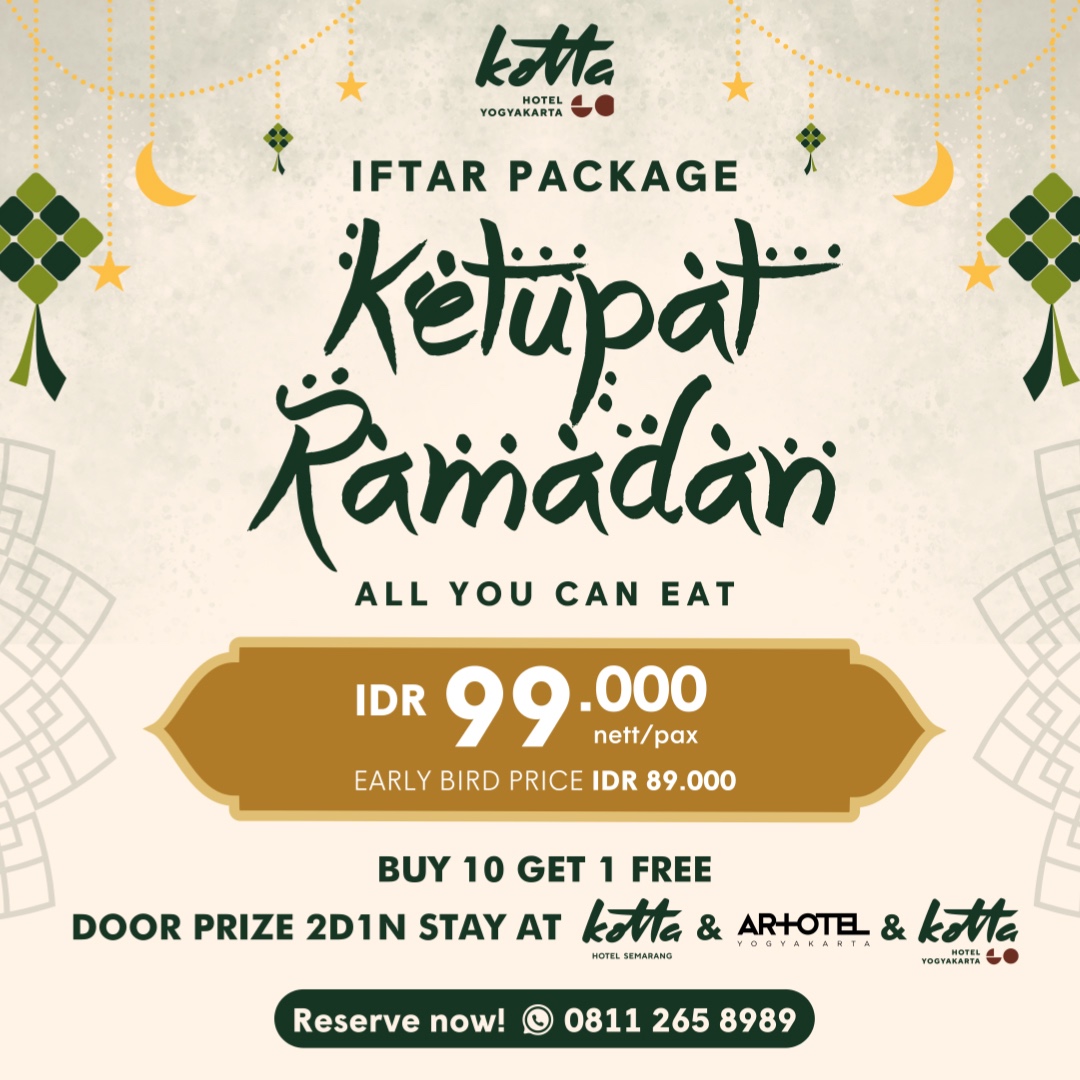 Rayakan Semarak Ramadan, Hotel Kotta GO Yogyakarta Siapkan Promo All You Can Eat Iftar Buffet Bertajuk “Ketupat Ramadan”